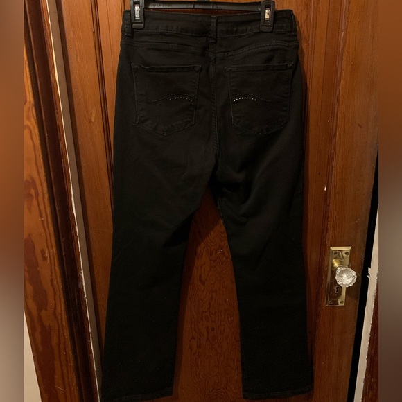 Lee black jean shorts size 12 short curvy bootcut - Picture 4 of 5